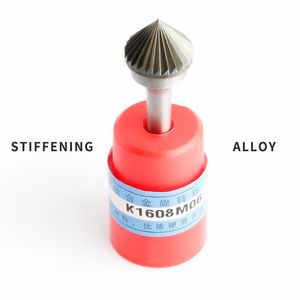 90 degree Conical Alloy Hard Metal Grinding Head 1pcs Wood Carving Tungsten Steel Rotary Boring Cutter K-type File Boring Tool