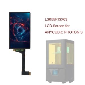 Screen Appty To ANYCUBIC Photon S 3D Printer 2K LCD Screen With Glass 5.5 inch LS055R1SX03 2K Light Curing Display Screen No Backlight