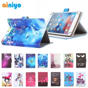 Case Universal Case Cover für Iget Smart G81H G81 8 Zoll Tablet Cartoon gedruckt PU Leder Schutzhülle + Stiftstift