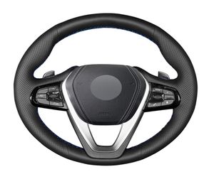 Black Artificial Leather No-slip Car Steering Wheel Cover for G20 G30 G31 530i 540i 530e G32 G11 G12 X3 X4 X5 X7 2017-20196793119
