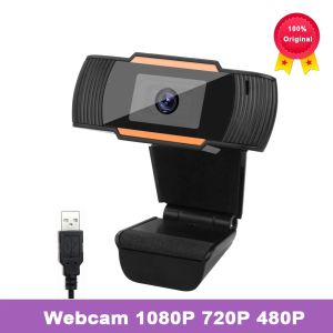 Webcams webcam 1080p 720p 480p câmera de web full hd web embutido microfone rotativo plug web cam para pc computador mac laptop desktop