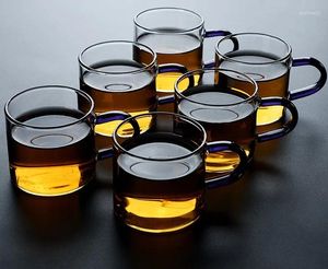 Wine Glasses 4pcs 6pcs Transparent Glass Tea Cup Heat-resistant With Set 110ml Mini Bowl Water Mug