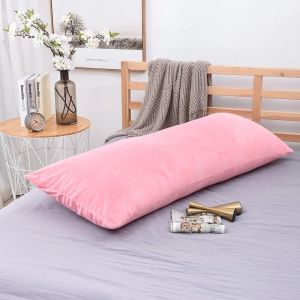 Simple Solid Color Velvet Long Pillowcase Super Soft Autumn Winter Plush Body Pillow Cover 50x70/50x100/50x120/50x137/50x152cm