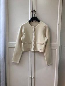 Super schöne Perle Langarm gestrickte Strickjacke