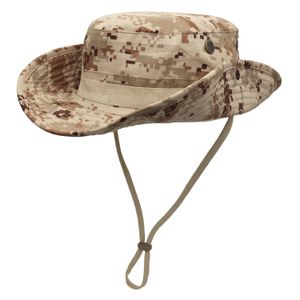 Camouflage Tactical Sunscreen Hat for Men Women Outdoor Fishing Hiking Panama Foldable Fisherman Waterproof Bucket Hat240410