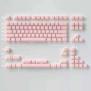 Аксессуары 114 Ключ Ice Pink Front Keycaps Ice Crystal Translucent Pink Cherry Profile Cap для OEM MX 61 68 104 Механическая клавиатура