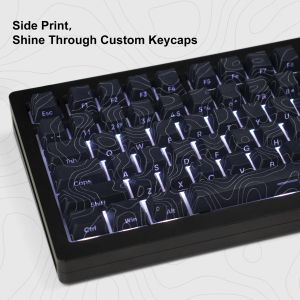 Tillbehör 131 Keys B Store Side Print PBT KeyCaps Backbelysta 5 Sidan Dyesub Cherry Profile Key Cap för Cherry MX Gamer Mechanical Tangentboard