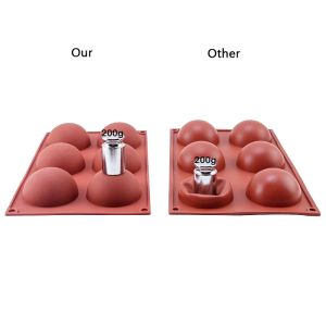 FAIS du 3d redondo meia esfera de silicone molde de chocolate molde para vela para panks slop fors fors bakeware bolo de decoração ferramentas