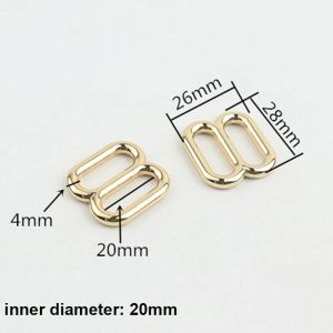 1PCS Metal Tri-glide klamra 3 bar aditera Slider Środkowy środek klamra baru do skórzanej torby rzemieślniczej Pasek na ramię