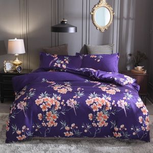 Floral Print Pillowcase Duvet Cover Bedding Set Pastoral Leaves Bird Printing Bedding Sets Queen Double Full King Size No Sheet