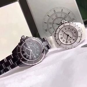 女性クォーツウォッチデザイナーブランドファッションウォッチ33mm38mmセラミックウォッチバレンタインデーマザーデイギフト製品の色マッチムシカ