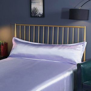 Sommarkuddtäckning för sovrum 120 150 cm fast färg Satin Lång kudde inte blixtlås hemtextil