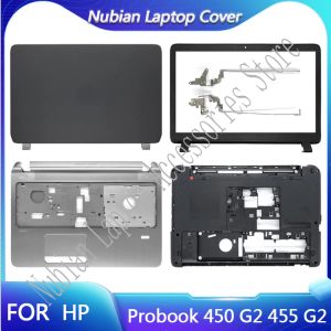 Przypadki Nowe dla HP Probook 450 G2 455 G2 Laptop LCD tylna pokrywa/przednie ramka/zawiasy/Palmrest/dolny obudowa 768123001 AP15A000100 Górna obudowa