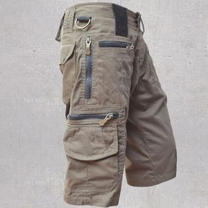 Yaz kargo şort erkekler rahat nefes alabilen çoklu mulitpocket askeri taktik yürüyüş joggers tulum artı boyut S5XL erkek 240410