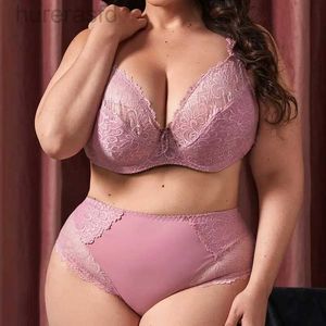 BRAS BEAUWEAR WOMENS LACE BRAとPANTY SET NON PADDEDランジェリーセットプラスサイズ下着セット75E 80E 85E 90E 95E 100E-6003＃セット240410