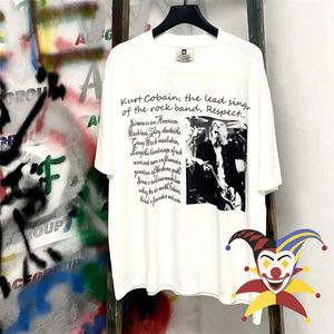 メンズTシャツカートコバーンシグネチャープリントパターンTシャツ男性女性高品質のティートップTシャツJ240409