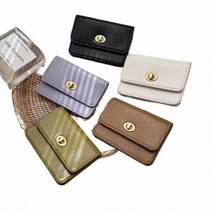 Super Slim Soft Solid Color Wallet Pu Leather Mini Credit Card Plånbok Kastelkort Korthållare Kvinnor Plånbok Small Coin Purse C6WI#