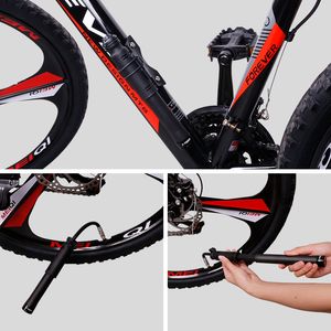 X-Tiger Bike Pump 110psiアルミニウムポータブルMTB自転車インフレータAV/FVミニシュレーダープレスタバルブハンドボールおもちゃタイヤエアポンプ