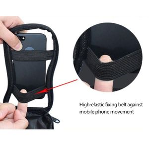 Bolsa de bicicleta impermeável mtb tubo saco de moldura de 5,5 polegadas Touch screen titular do telefone Bicicleta eletrica Saddle Bag Acessórios