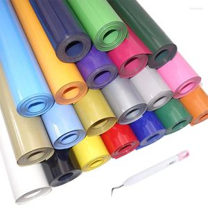 Fönsterklistermärken 30 cm (12 tum) bred elastisk värmeöverföring Roll för T-shirt DIY Cricut Craft Iron på HTV Filmtryckskläder