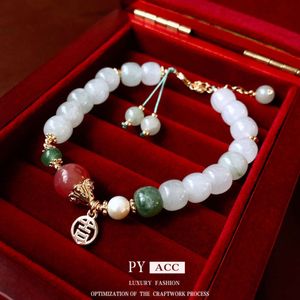 Prawdziwe złoto galwaniczne hetian yuji słowo nowe chińskie styl designu bransoletka moda biżuteria dłoni Kobiety