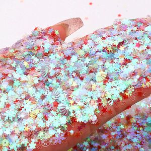 Прозрачные блестки с ногтями смешанные звездные снежинки хлопья с блестками Paillettes для ногтей искусство маникюр свадебный декор конфетти 20G
