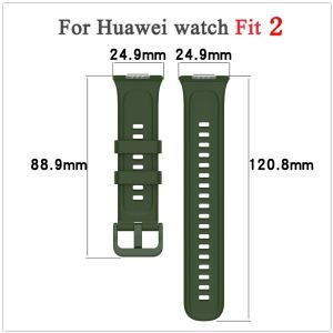 Cinghia di orologio in silicone colorato per Huawei Watch Fit 2/1 Accessori per bande per smartwatch 22,7 mm Bracciale da polso Correa con strumento