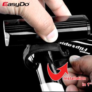 EasyDo Bike Light Rainproof USB ładowna dioda LED duża pojemność akumulator MTB przednia lampa reflektora aluminium ultralekkie latarka