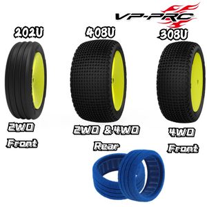 VP Pro RC 1/10 4WD 2WD Buggy Tire 202 408 Roundel Rib Cactus Evo 12mm Nut RC Racing Tire Sponge High Grip TLR Xray Ae Sworkz