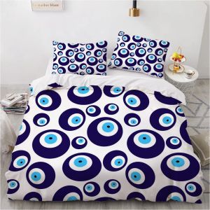 3D Blue Evil Eye Cover Cover король королева размер психоделический магический рисунок глаза настаивают для детей подростки взрослые