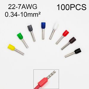 100Pcs Car Accessories Electric Wire Conector Crimp Connectors Wire Terminal Connector Cable End Crimps Insulated Assortment