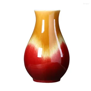 Vase Ceramic Antique Lang Red Vase Chinese Living Room Arfferencation Home Decoration