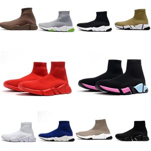 Designer-Socken Freizeitschuhe Plattform Männer Frauen glänzende Strickgeschwindigkeit 2.0 1.0 Trainer Runner Sneaker Socken Schuh Master geprägte Sneakers Geschwindigkeit Stiefel Paris Größe 36-45