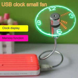 Gadgets LED Saat Fanı USB USB Katlanabilir Düşük Gürültülü Otomatik Bellek Zamanı Ekran Yüksek Hızlı Dizüstü Bilgisayar Aksesuarları Ayarlanabilir Dijital Saat Fanı