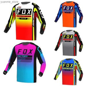 Cykelskjortor toppar Mens Cycling Jersey Bat Jersey Motocross Bicycle T-Shirts Mountain Jersey Clothing Downhill Jersey Y240410