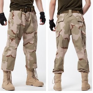 Армейские фанаты полевые боевые камуфляж тактические брюки мужчины на открытом воздухе военные тренировки походы на охоту на брюки с прямыми комбинезонами