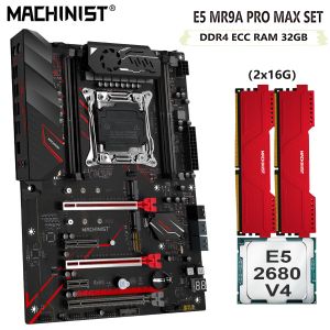 Motherboards MACHINIST X99 Motherboard Set Kit Xeon E5 2680 V4 CPU 32G(2*16G) DDR4 ECC RAM Memory Support SSD M.2 ATX MR9A PRO MAX