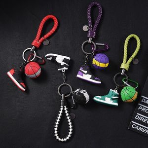 Fashion Designer Mini Basketball Shoe Shoe Keechchain Cute Silicone Basketball Keychain Birthday Gift Auto Calketchain Ciondolo