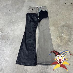 Jeans de jeans masculinos lavados homens Mulheres de qualidade de tamanho grande calça jeans