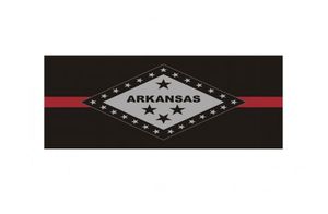 Arkansas State Flag Thin Red Line Flag 3x5 FT Firefighter Banner 90x150cm Festival Gift 100D Polyester Indoor Outdoor Printed Flag3757481