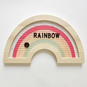 Drewno filcowe listy Zmienny Rainbow Memo Memo Postacie znak baby shower wesel