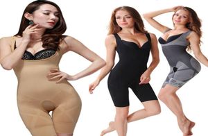 Vollkämpfe Frauen Damen Bambuskohle Mikrofaser Shaper Slimming Full Korsett Bauch Trimmer Anzug Unterwäsche Shapewear Q118047444