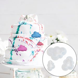 Neue 3D -Wolkenform Schokoladen Silikonform Mousse Fondant Ice Cupf Form Pudding Süßigkeiten Seifen Kerzenkristall Epoxidharzformen