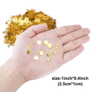 Wedding Decors Just Married & Hearts Gold Silver Table Confetti Wedding Favors Scatters Anniversary Party Supplies Confetti