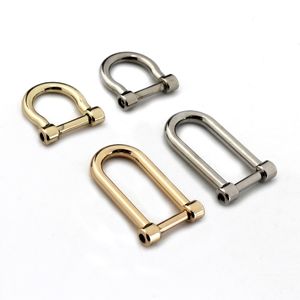 1 pcs Staples in lega Carabinatore D Bow Graccia in pelle Cintura in tela Cintura FOB Anello portachiavi Cancella del gancio Cancella