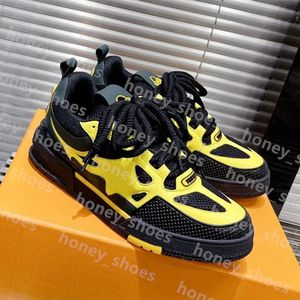 Designer skate sneakers kvinnor män mesh abloh sneaker plattform virgil maxi casual skor snörning löpare tränare präglade gummi äkta läderbrödsko 35-47 H41