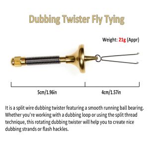 Wifreo Dubbing Twister Detachable Fishing Hair Stacker Fly Tying Accessory Pesca Trout Bait