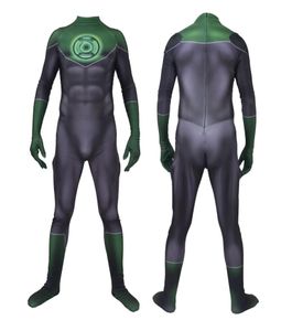 Högkvalitativa vuxna barn Green Lantern Cosplay Costume Halloween John Stewart Superhero Lycar Zentai Bodysuit Catsuit Jumpsuit3089065