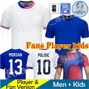 Fans Spieler 2024 Rose Lavelle Pulisic 24 25 Fußballtrikots USWNT Megan Rapinoe Trinity Rodman Alex Morgan Team USAas Alex Morgan Lindsey Horan Sophia Smith Mallory