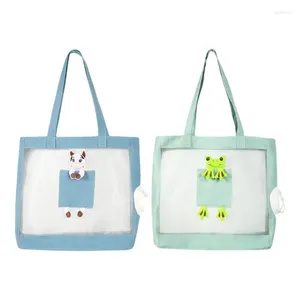 Cat Carrier Carrier Bag Sling Pet Canvas Schulter tragbares Kreuzkörper-Reise-freundlicher Tasche verstellbar